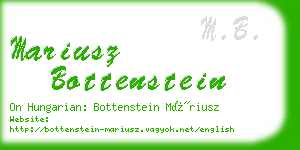 mariusz bottenstein business card